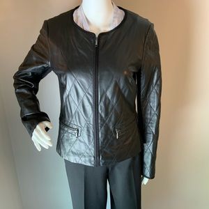 Lafayette 148 New York Black Quilted Jacket